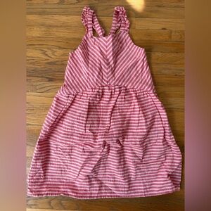 NWOT Tea Collection Red and Pink Striped Linen Dress